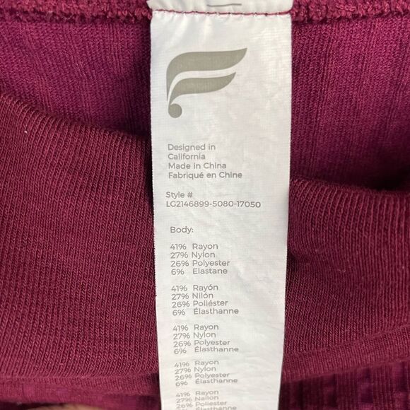 Fabletics Maroon Leggings Size L EUC - Picture 5 of 5